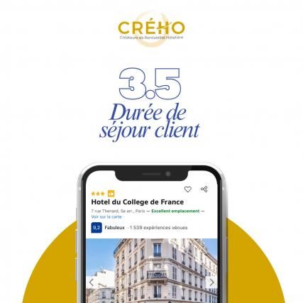 Durée de séjour de 3.5 nuits par résa